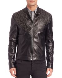 versace leather bomber jacket