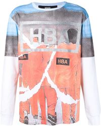 hood by air long sleeve striped polo