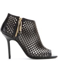 Burberry Barmby Leather Sandals - Black