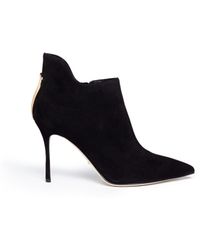 sergio rossi suede booties