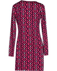 Diane von Furstenberg Reina Printed Stretch-jersey Mini Dress - Purple