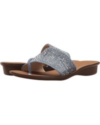 lyst paul green women s pixie metallic rhinestone jeweled slides