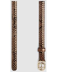 Prada Python Buckle Belt in Beige (roccia beige) | Lyst  