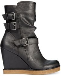 report wedge booties