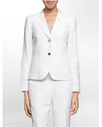 calvin klein white blazer women