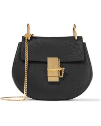 knockoff chloe bags - Chlo Chlo The Marcie Mini Textured-leather Shoulder Bag in Black ...