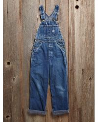 Free People Vintage Lee Overalls - Blue