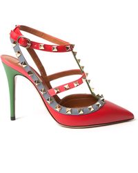 Giuseppe Zanotti Suede Colorblock Ankle Strap Pumps in Multicolor (teal ...