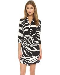 Diane von Furstenberg Freya Dress - Zebra Simple Black - Multicolour