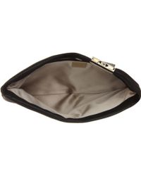 Jimmy Choo Chandra Suede Clutch - Black