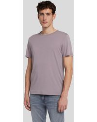 7 For All Mankind - Featherweight Tee Cotton Mauve - Lyst