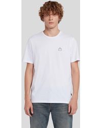 7 For All Mankind - Ss Graphic Tee Air White - Lyst