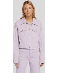 7 For All Mankind - Nellie Jacket Colored Mankind Lavender - Lyst