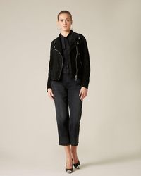 7 For All Mankind The Modern Straight Till The End With Coated Hem - Black