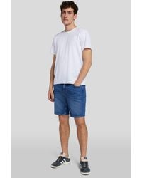 7 For All Mankind - Straight Short Vital - Lyst