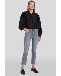7 For All Mankind - The Straight Crop Slim Illusion Runaway - Lyst