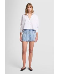 7 For All Mankind - Pleated Short Abyss - Lyst