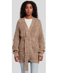 7 For All Mankind - Belted Cardigan Cotton Poly Safari - Lyst