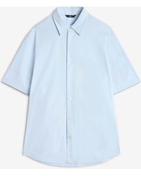 7 For All Mankind - Short Sleeve Regular Shirt Popeline Ice Blue - Lyst