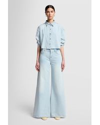 7 For All Mankind - Willow Wide Clean Slate - Lyst
