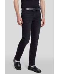 7 For All Mankind - Classic Belt Leather Black - Lyst