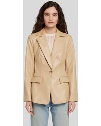 7 For All Mankind - Blazer Faux Leather - Lyst