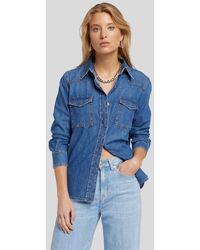 7 For All Mankind - Emilia Shirt Jukebox With Studs - Lyst