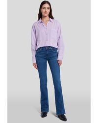 7 For All Mankind - Bootcut Slim Illusion Saturday With Embellished SQUIGGLE - Lyst