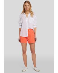 7 For All Mankind - Monroe Long Shorts Colored Mankind With Raw Cut Grapefruit - Lyst
