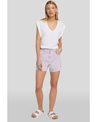 7 For All Mankind - Monroe Long Shorts Colored Mankind With Raw Cut Lavender - Lyst