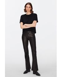 7 For All Mankind - Bootcut Tailorless Leather Black - Lyst
