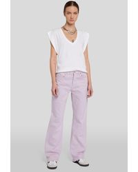 7 For All Mankind - Tess Trouser Colored Mankind Lavender - Lyst