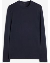 7 For All Mankind - Long Sleeve Crewneck Tee In Cotton Lyocell - Lyst