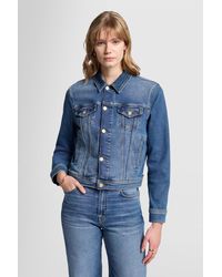 7 For All Mankind - Classic Trucker Luxe Vintage Love Affair - Lyst