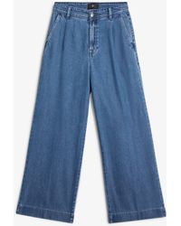 7 For All Mankind - Pleated Trouser In Weightless - Lyst