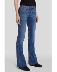 7 For All Mankind - Bootcut Tailorless Jukebox With Studs - Lyst