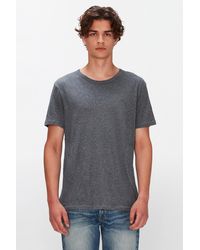 7 For All Mankind - Featherweight Tee Cotton Heather Grey - Lyst