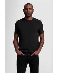 7 For All Mankind - T-shirt Luxe Performance Black - Lyst