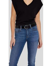 7 For All Mankind - Micro Studs Belt Leather Black - Lyst