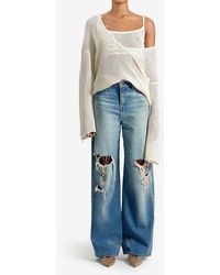 7 For All Mankind - Low Slung Wide Leg Mankind Copper - Lyst