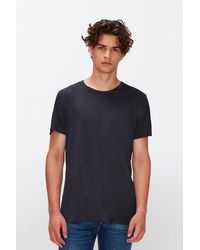 7 For All Mankind - Featherweight Tee Cotton Black - Lyst