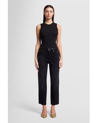 7 For All Mankind - The Modern Straight Envy With Raw Cut - Lyst