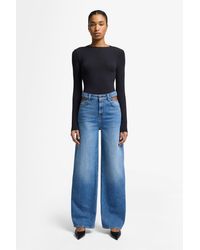 7 For All Mankind - Low Slung Wide Leg Mankind Weekend - Lyst