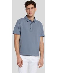 7 For All Mankind - Polo Piquet Dusty Blue - Lyst