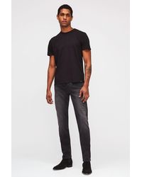 7 For All Mankind - Slimmy Tapered Luxe Performance Plus Washed Black - Lyst
