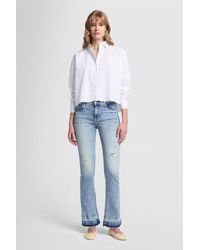 7 For All Mankind - Bootcut Tailorless Waterfalls With Block Hem - Lyst