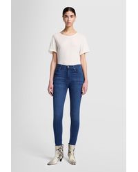 7 For All Mankind - Hw Ankle Skinny Slim Illusion Luxe Neptune - Lyst
