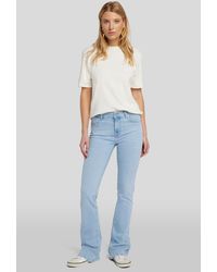 7 For All Mankind - Bootcut Slim Illusion Arise With Embellished SQUIGGLE - Lyst