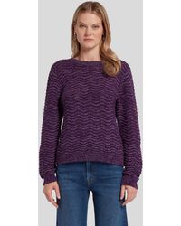 7 For All Mankind - Cross Back Sweater Cotton Poly Violet Marl - Lyst