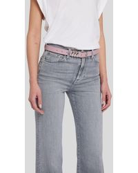 7 For All Mankind - Tiny Belt Leather Pink - Lyst